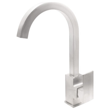Reid Single Handle Bar Faucet with Square Spout, Brushed Nickel