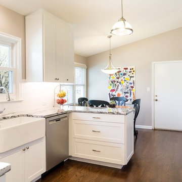 Transitional White Kitchen in District 66 Omaha NE
