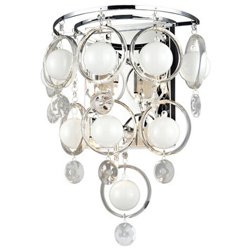 Bubbles Sconce Chrome White Frosted