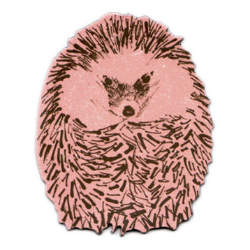 Pink Round Junior Hedgehog Magnet