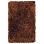 Chandra - Iris Contemporary Area Rug, Brown Rust, 5'x7'6" Rectangle - Update the look of your living room, bedroom or entryway with the Iris Contemporary Area Rug from Chandra. Handwoven by skilled artisans and imported from India, this rug features authentic craftsmanship and a soft shag construction with a cotton backing. The rug has a 2.5" pile height and is sure to make a cozy, alluring statement in your home.