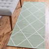 Unique Loom Ivory/Gray Diamond Decatur Area Rug, Green/Ivory, 2'2x6'0, Runner