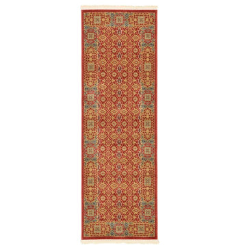 Traditional Palazzo 2'x6' Runner Scarlet Area Rug