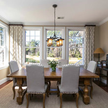 Patterned Curtains and plain sisal