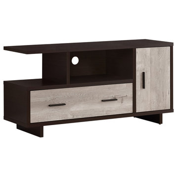 Tv Stand, 48 Inch, Console, Drawers, Living Room, Bedroom, Laminate, Brown