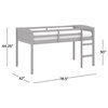 Hillsdale Alexis Wood Arch Twin Size Loft Bed With Ladder