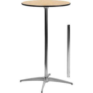 Flash Furniture 24'' Round Wood Cocktail Table With 30'' And 42'' Columns