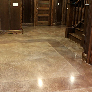 Polished + Stained Basement Floor