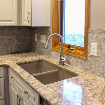 Kitchen Remodel with Painted Ember Glaze Cabinetry by Waypoint Livingspaces