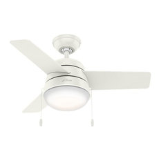 Hunter 59301 Aker Ceiling Fan Hunter Light, 36", Fresh White