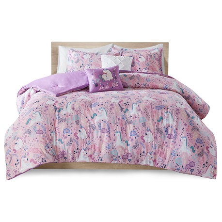 100% Cotton Printed 5pcs Comforter Set