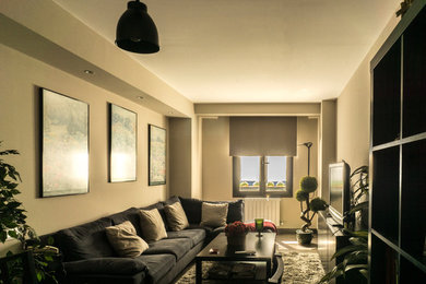 Design ideas for a contemporary family room in Bilbao.