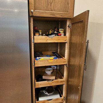 Contemporary Kitchen Remodel with Sleek Buffet Cabinets