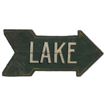Green Lake Arrow wood Sign