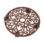 Cast Iron Plant Trolley - Round - Large