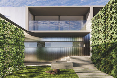 Entryway - modern entryway idea in Orange County