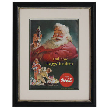 Vintage 1952 Santa Coca, Cola Christmas Ad Print- Authentic Print