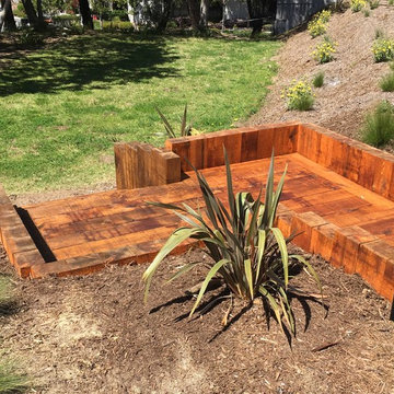 Cedar Timber Stairs - Encinitas