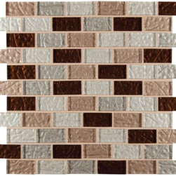 Ayres Blend Interlocking Glass Mosaic - Mosaic Tile