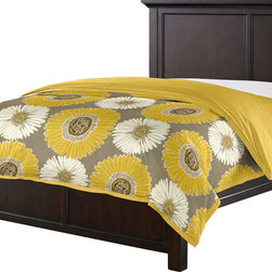 Yellow & Grey Tailored Duvet Cover - Duvet Covers And Duvet Sets