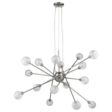 Galaxia 16-Light Brushed Nickel Chandelier (TP6366-16)