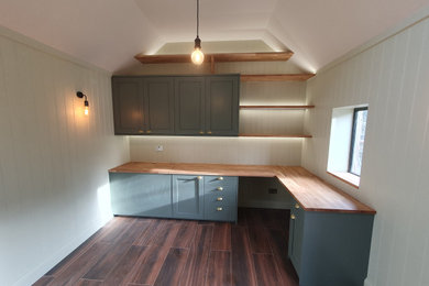 Photo of a contemporary home office in London.