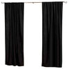 Black Rod Pocket  Velvet Cafe Curtain / Drape / Panel  - 43W x 36L - Piece