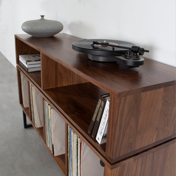 Turntable and HiFi Cabinet Stand with Record Storage