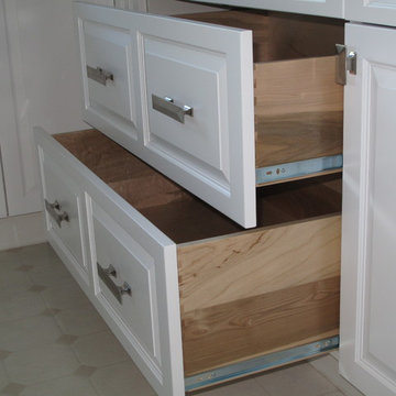 Cabinet Refacing in White Painted Maple