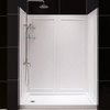 DreamLine DL-6118R-01CL Infinity-Z Shower Door, Base & Backwalls