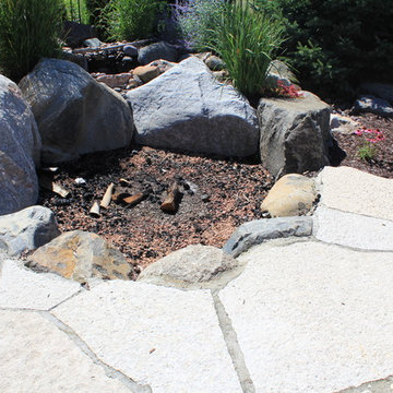 Flagstone Patio & Backyard Fire