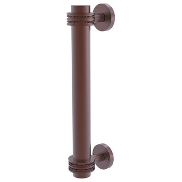 8" Door Pull With Dotted Accents, Antique Copper