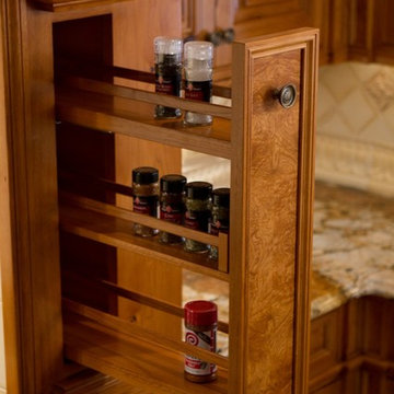 Classical Hickory/Olive Ash Burl Pullout Spice Rack