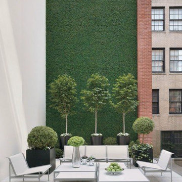 Metro Outdoor Lounge | Vertical Wall Planter | Artificial Hedge Panel