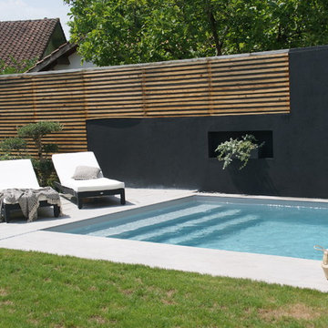 Jardin et piscine dans les Landes