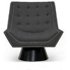 Baxton Studio Tamblin Gray Linen Modern Accent Chair