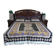 Indian Bedding Bed Cover Cotton India Inspired Print Bedspread Cushion Covers