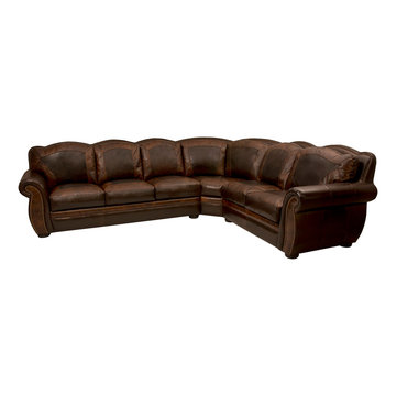Western Themed Leather Sectional