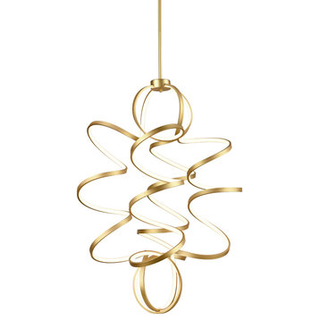 Synergy Chandelier, Antique Brass, 31.5"Dx41.375"H