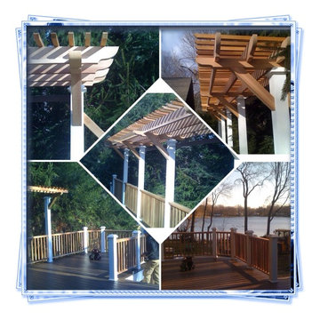 Custom Cedar Pergola And Deck Railings