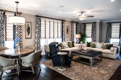 Family room - transitional family room idea in New York