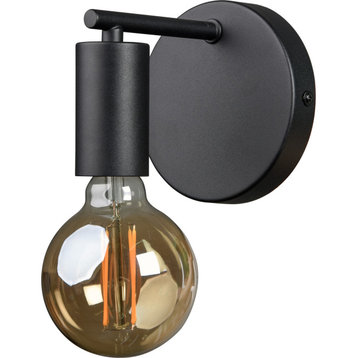 Think Industrial Black Wall Sconce