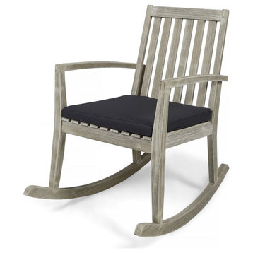 Michaelia Indoor Traditional Acacia Wood Rocking Chair