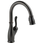 Delta - Delta Leland Single Handle Pull-Down Kitchen Faucet, Venetian Bronze - Delta MagnaTite Docking uses a powerful integrated magnet to pull your faucet spray wand precisely into place and hold it there so it stays docked when not in use. Delta ShieldSpray Technology cleans with laser-like precision while containing mess and splatter. A concentrated jet powers away stubborn messes while an innovative shield of water contains splatter and clears off the mess, so you can spend less time soaking, scrubbing and shirt swapping. Delta faucets with DIAMOND Seal Technology perform like new for life with a patented design which reduces leak points, is less hassle to install and lasts twice as long as the industry standard*. Kitchen faucets with Touch-Clean Spray Holes allow you to easily wipe away calcium and lime build-up with the touch of a finger. You can install with confidence, knowing that Delta faucets are backed by our Lifetime Limited Warranty.  *Industry standard is based on ASME A112.18.1 of 500,000 cycles.