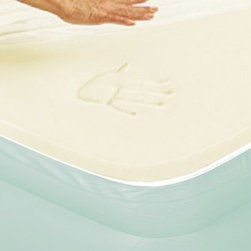 Quick Luxe &reg; Queen Size Memory Foam Top Raised Air Bed Mattress in Sky Blue - Mattresses