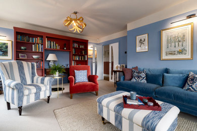 This is an example of a traditional living room in Hampshire.