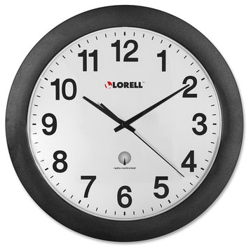 Lorell Radio Controlled Wall Clock, Digital, Quartz, Atomic