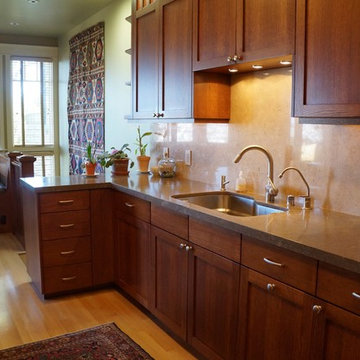stained white oak cabinetry