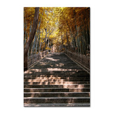 Philippe Hugonnard 'Autumn Stairs' Canvas Art, 47"x30"