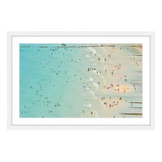 50 Most Por Contemporary Beach Themed Fine Art Prints For 2019 Marmont Hill Inc Fun At The Beach Framed Painting Print Fine